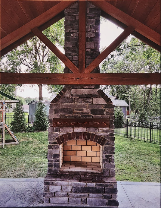 MINI FIREPLACE with Arched Lintel
