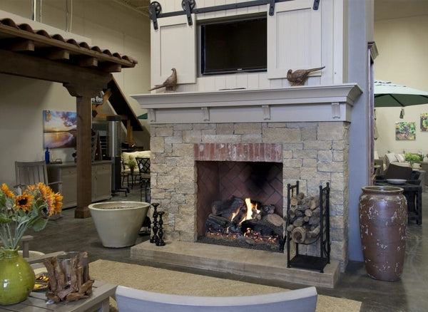 Load image into Gallery viewer, Stone Age Manufacturing 42&quot; New Age Zero-Clearance Fireplace with Arched Lintel

