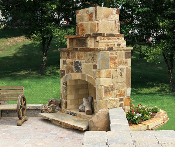 Load image into Gallery viewer, Stone Age Manufacturing 42&quot; New Age Zero-Clearance Fireplace with Arched Lintel
