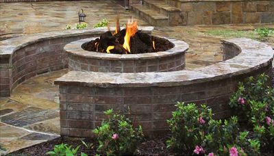 Stone Age Manufacturing 42" Short Round Outdoor Fire Pit Kit